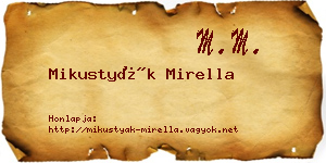 Mikustyák Mirella névjegykártya